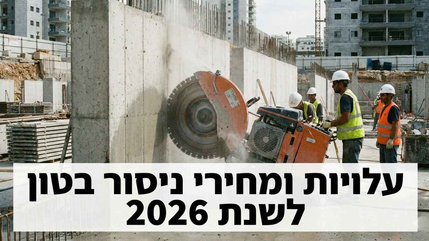 עלויות ומחירי ניסור בטון